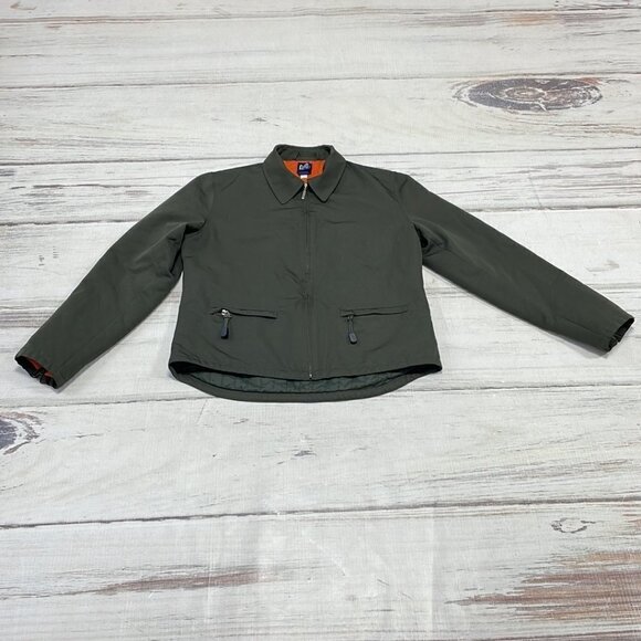 GAP Utility Jacket Coat Full Zip Collar Green Size Medium M - Picture 12 of 17